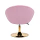 Ergonomic Velvet Swivel Chair 4Rico QS-BL12G, Pink