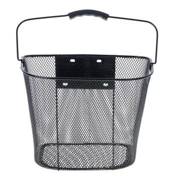 RALLEX Front Bicycle Basket, Aluminum, Click System, Black