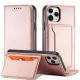 Wallet Case for iPhone 12 Pro Max with Card Holder and Stand Function, Pink