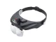 Head Magnifier with LED Light and 4 Interchangeable Lenses (up to 3.5x), Black