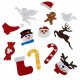 LED Felt Christmas Tree with 21 Ornaments, DIY Wall Hanging Decoration