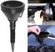Two-Piece Fuel and Oil Funnel with Filter Screen, Black