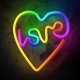 Светодиодный неон RGB LOVE в Сердце с пультом Forever Light FLRN02,...