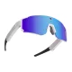 Colmi V06 AI Sports Sunglasses with Camera, White / Blue Lenses