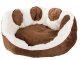 Plush pet bed for dogs and cats 60 cm, brown