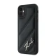 Karl Lagerfeld iPhone 11 / XR Case Diagonal Quilted Script, Black