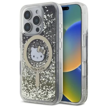 Hello Kitty iPhone 16 Pro Max Case Liquid Glitter Fever MagSafe, Gold