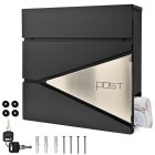 Mailbox Letterbox with Newspaper Compartment