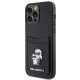 Karl Lagerfeld Saffiano Cardslot Case for iPhone 15 Pro Max, Black