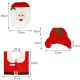 Ruhhy Christmas Bathroom Mat Set 3 pcs, Red