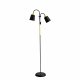 Industrial Floor Lamp 2-Light Adjustable Standing Light 195cm, Black