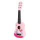 Ecotoys Wooden Kids Guitar with Metal Strings and Pick, Pink