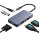 Extra Digital USB-C Adapter (5-in-1) 2x HDMI, VGA, USB-A, PD 60W, Space Gray