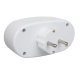 Maclean MCE338 F Electric Socket Splitter with Switch, 2 Sockets, Type F, White