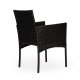 Polyrattan Garden Furniture Bistro Set MultiGarden for 2 Persons, Black