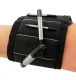 Magnetic wrist strap for screws with 16 magnets, adjustable, black