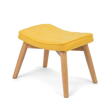 Norse Sofotel Scandinavian Upholstered Footstool, Yellow