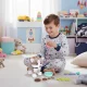 Interactive Walking Husky Toy Dog on Leash Sings Melodies and Wags Tail