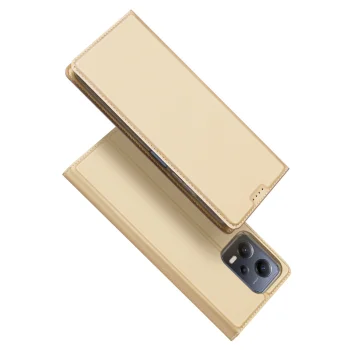 Dux Ducis Skin Pro Wallet Case for Xiaomi Redmi Note 12 5G / Poco X5 5G Gold