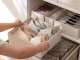 Bra and Underwear Organizer with 6 Compartments, White