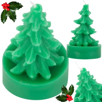 Scented Christmas Tree Candle, 7.5 cm (Mixed Colors)