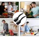 Silicone Kitchen Tongs and Spatula 2-in-1, 30.5 cm, Black