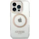 Guess Metal Outline MagSafe Case for iPhone 15 Pro Max, Gold