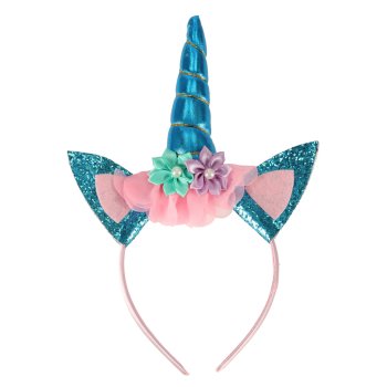 Unicorn Costume for Girls with Headband and Tutu Skirt, Blue, 3-6 Years