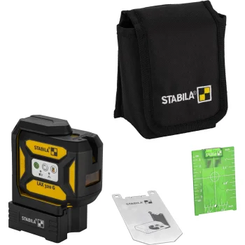 STABILA LAX 320 G Cross Line and Plumb Laser, Green Beam