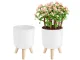 Standing Plant Pot on Legs, 20.5 cm, White