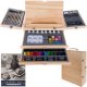 Artistic Drawing Painting Set with Easel and Suitcase, 83 pcs. (paints, pencils, brushes)