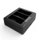 Telesin GP-BCG-902 3-Slot Charger for GoPro Hero 12/11/10/9, Black