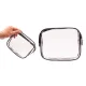 Clear Travel Toiletry Bags Waterproof Makeup Organizers, 3 Pack