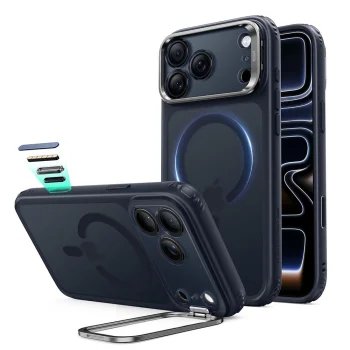 ESR Classic Hybrid Kickstand MagSafe Case for iPhone 18 Pro / 17 Pro, Navy Blue