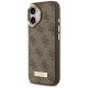 Guess 4G Logo Plate MagSafe Case for iPhone 17, Brown
