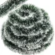 Ruhhy 22310 Christmas Tree Garland, Frosted, 6m, Green/White