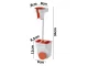 Adjustable Wall Mount Holder for Hair Dryer and Shower Head, White/Orange