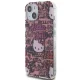 Hello Kitty iPhone 15 Case IML Tags Graffiti, Pink