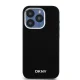 Apple iPhone 15 Pro 6.1\'\' DKNY Liquid Silicone Small Metal Logo MagSafe Case Cover, Black