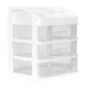 ModernHome Makeup Organizer with Drawers and Compartments, White
