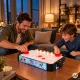 ECOTOYS Tabletop Air Hockey Table for Kids 58 cm with LED Light