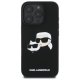 Karl Lagerfeld Silicone Case Heads Print MagSafe iPhone 16 Pro Max - Black