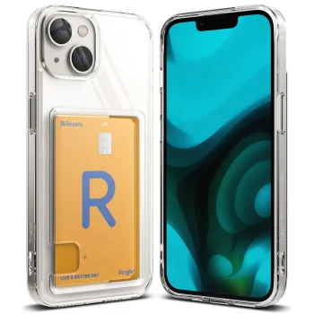 Apple iPhone 14 Plus 6.7'' Ringke Fusion Card Wallet Documents Case Cover, Transparent