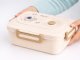 Bento Lunch Box with 3 Compartments and Utensils, Food Container for Adults Work School, Beige