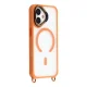 iPhone 17 Crossbody Case with Lanyard & MagSafe Stand, Orange