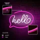 Forever Light HELLO LED Neon, Pink and White
