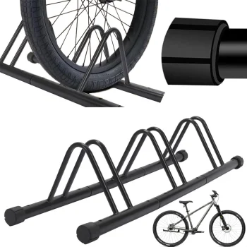 Bicycle Stand for 3 Bikes, Black