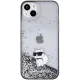 Karl Lagerfeld iPhone 15 Plus Case Liquid Glitter, Transparent
