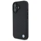 BMW iPhone 16 Case Sign Leather Diamond Metal Logo MagSafe, Black