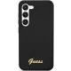 Guess Samsung Galaxy S23 Case Silicone Vintage Gold Logo, Black